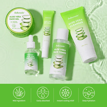 Multi-Hautpflege Aloe Vera Hautpflegeset Tiefenfeuchtigkeitsspendende Tiefenpflege Aufhellung Aufhellende, feuchtigkeitsspendende, glatte Haut