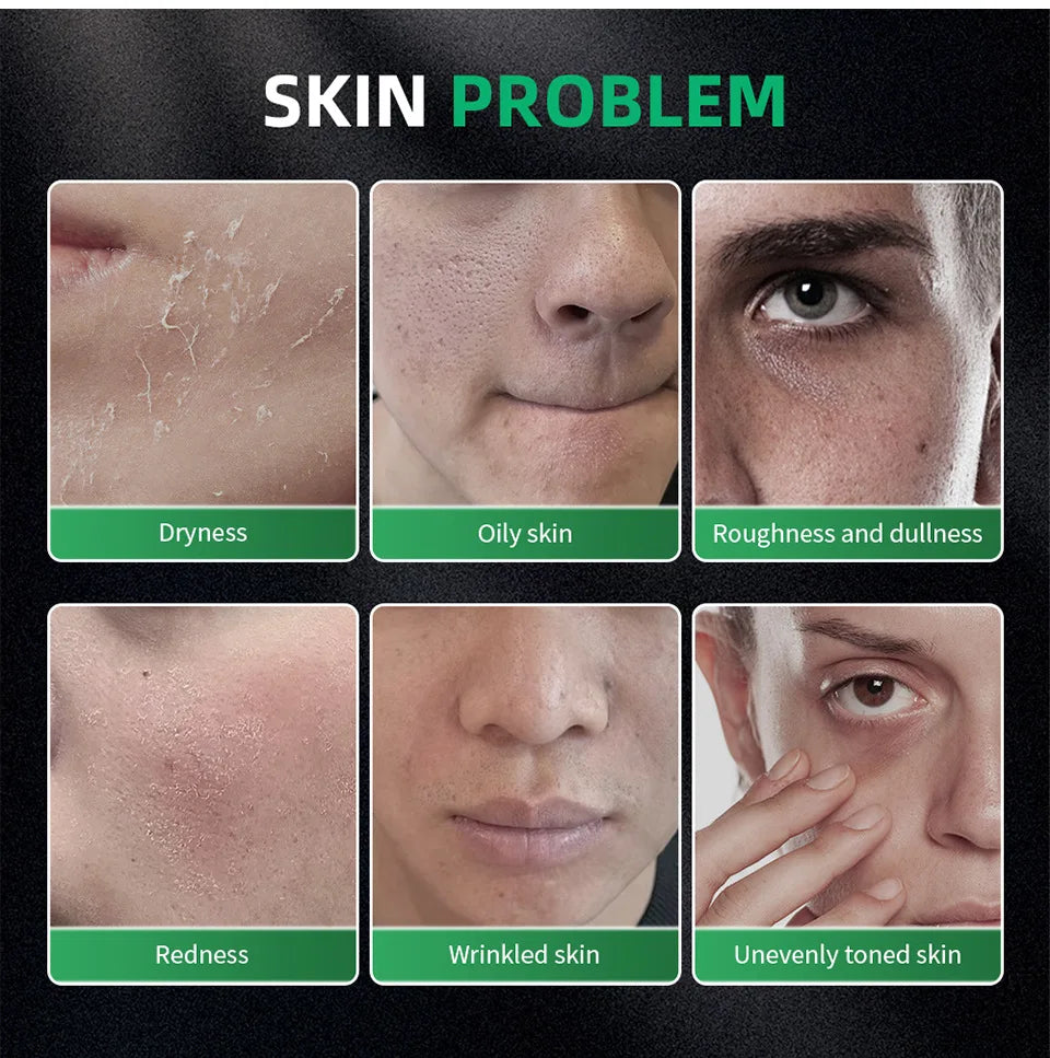 Hautpflegeset für Männer – 3-in-1-Set mit Gesichtswäsche, Feuchtigkeitscreme und Augencreme, täglicher Anti-Aging- und Ölkontroll-Gesichtsbehandlung