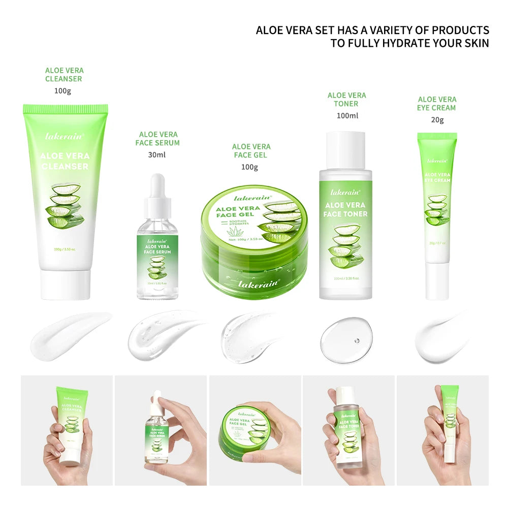 Multi-Hautpflege Aloe Vera Hautpflegeset Tiefenfeuchtigkeitsspendende Tiefenpflege Aufhellung Aufhellende, feuchtigkeitsspendende, glatte Haut